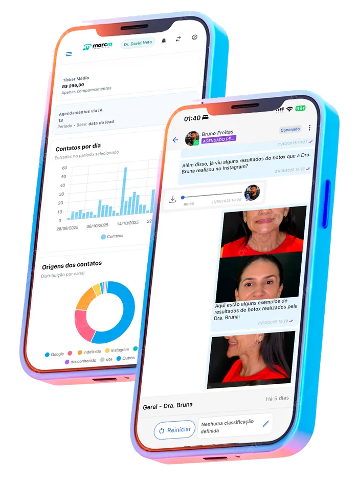 Super Márcia no celular: app iOS e Android com agenda, CRM e atendimento por IA